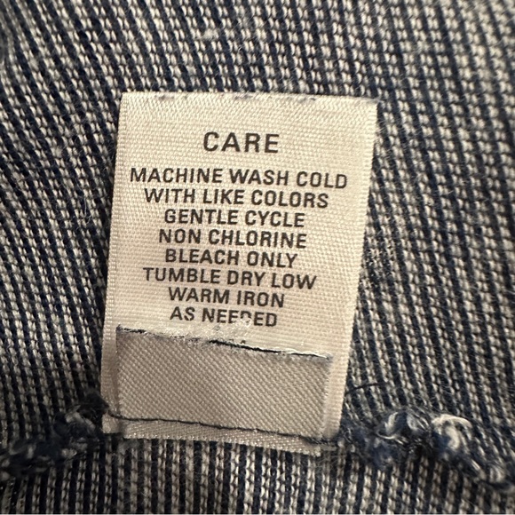 Madewell cotton/linen striped tank, navy/white, S, GUC - Picture 4 of 5